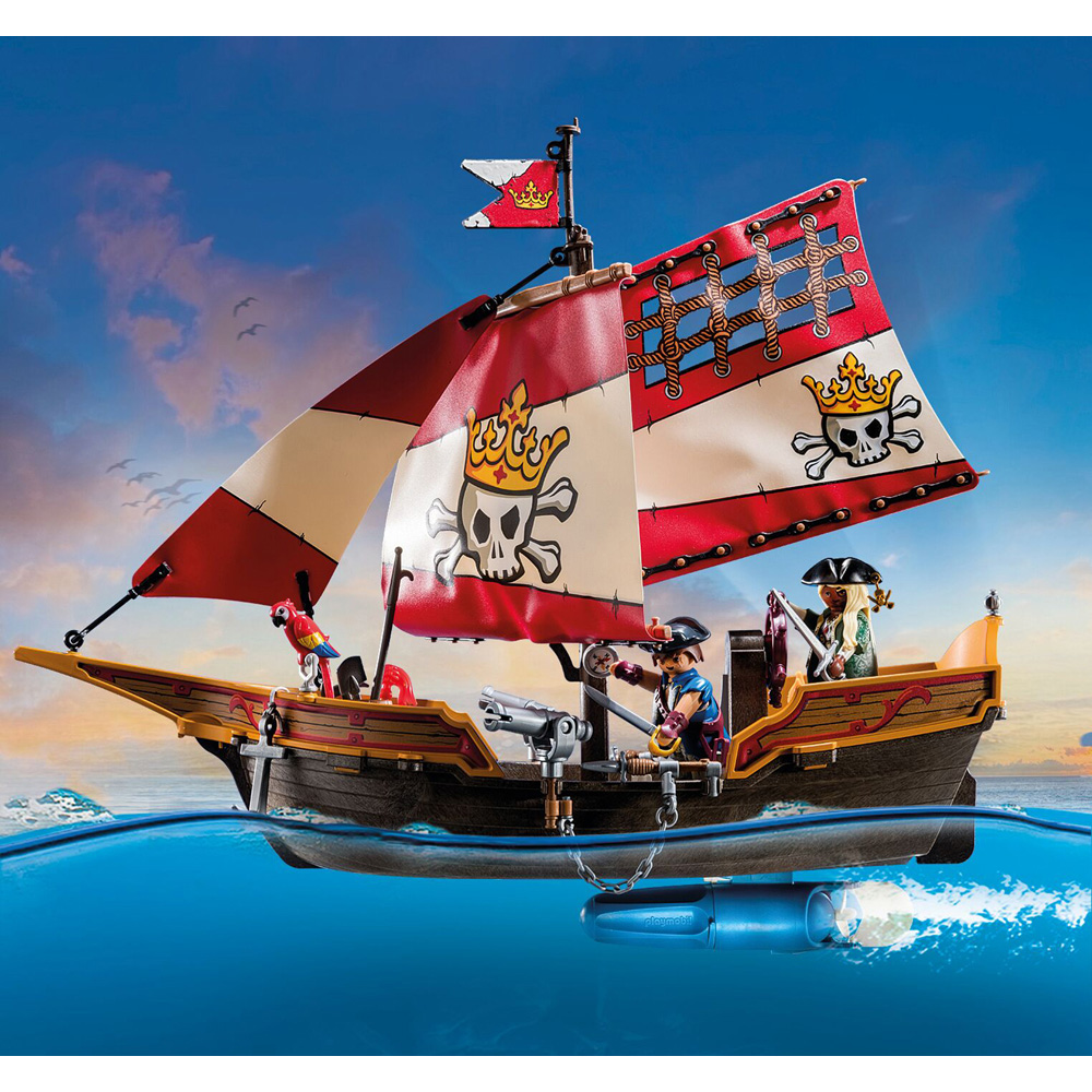 Playmobil Pirate vs Deeper Pirate Vessel Playset 101 Piece Image 7