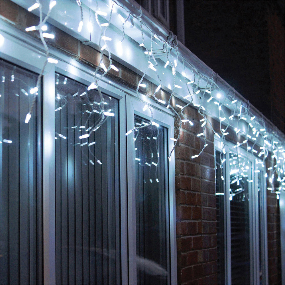 Eagle Connect 360 Cool White LED White Icicle Light 13m Image 1