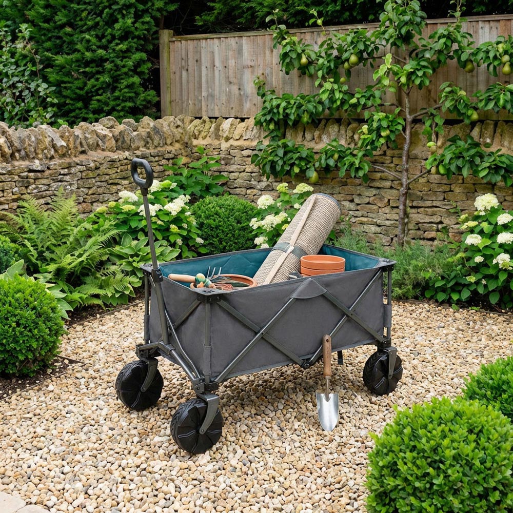 Double Decker Camping Cart - Grey and Black Image 4