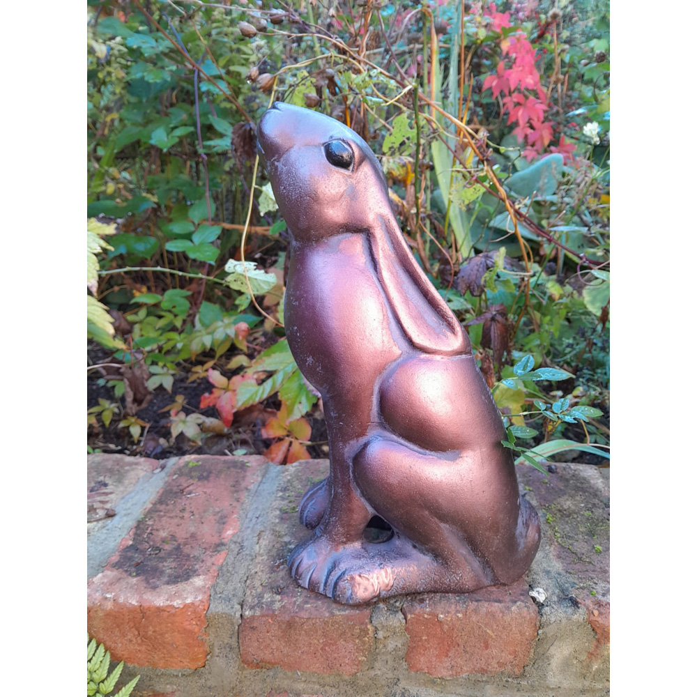 Inspirational Gifting Moongazing Hare Cast Aluminium Garden Ornament Image 5