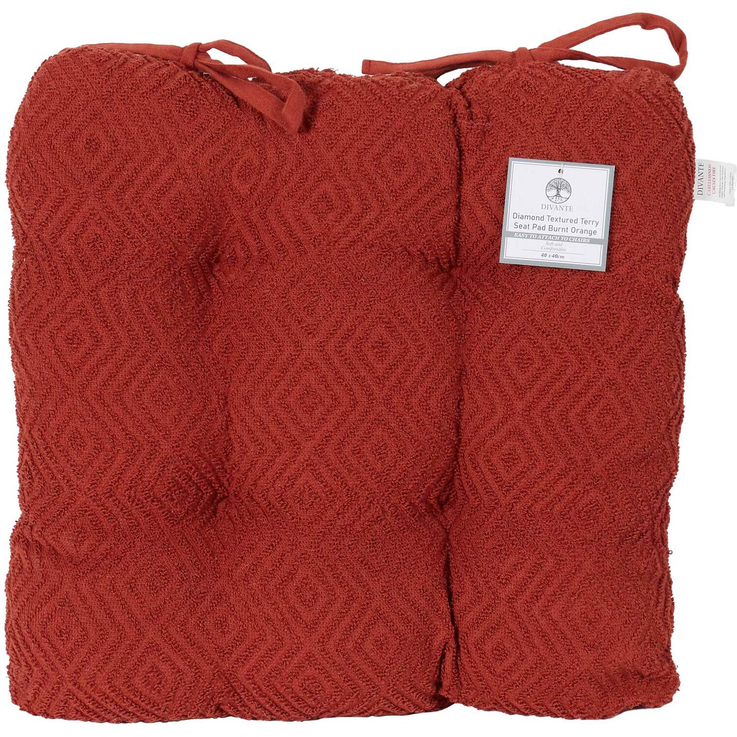 Diamond Textured Seat Pad - Burnt Orange Image 1