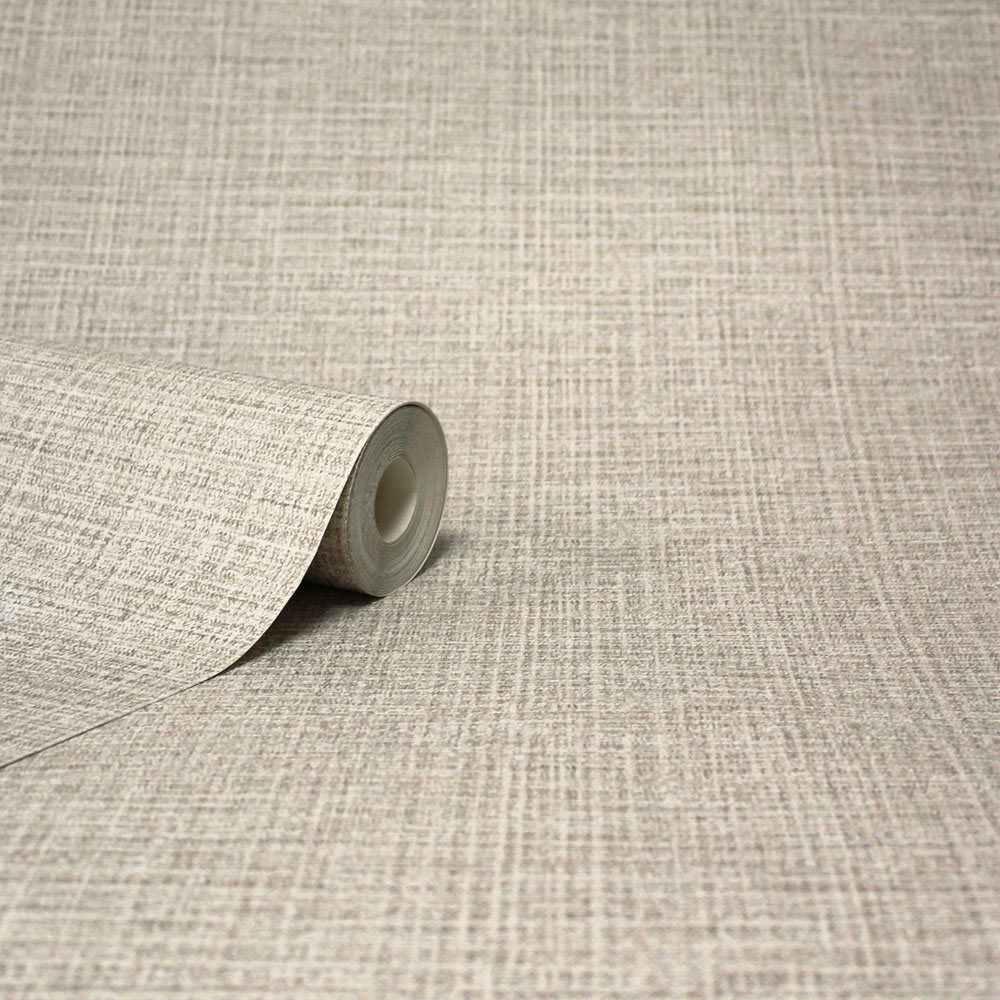 Crown Rowan Hessian Texture Taupe Wallpaper Image 2