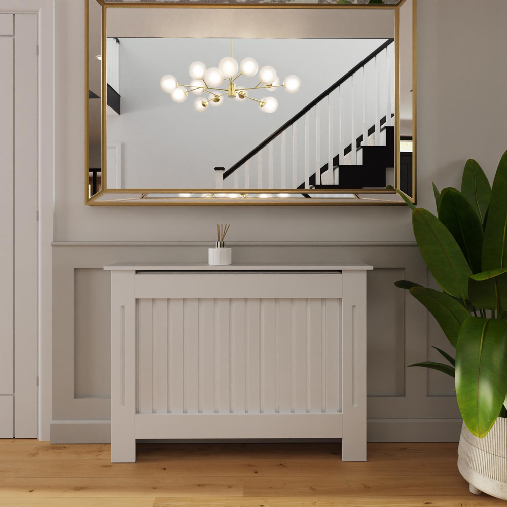 FWStyle White Vertical Slat MDF Radiator Cover Medium Image 5