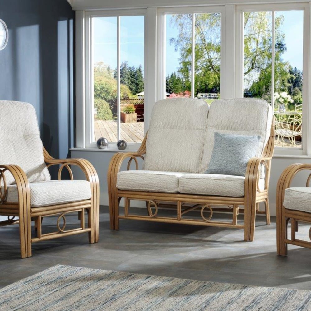 Desser Furniture Madrid 4 Seater Light Oak Jasper Sofa Set Image 3