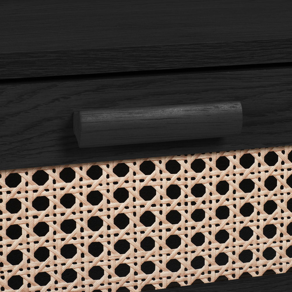 Julian Bowen Sydney 6 Drawer Black Ash Wide Chest of Drawers Image 6
