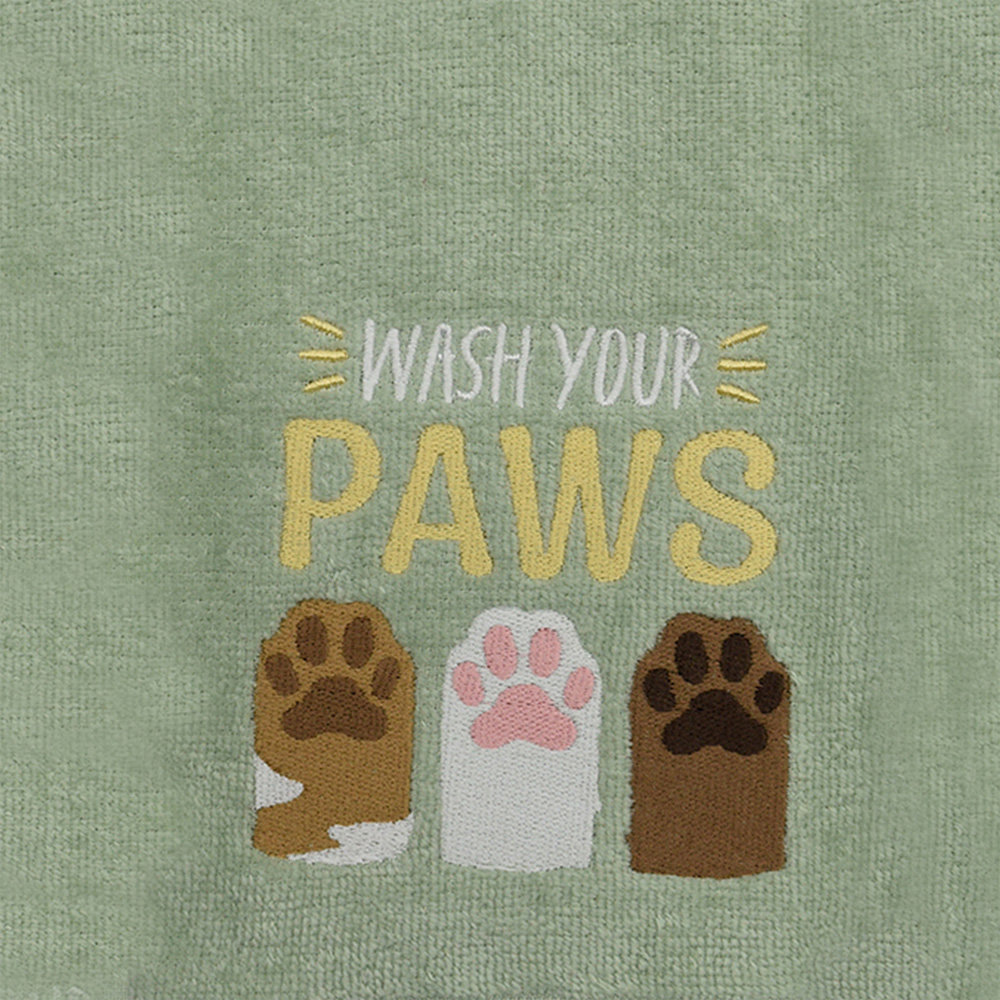 Kitchen Trends 3 Piece Wash Your Paws Tea Towel Set Image 4