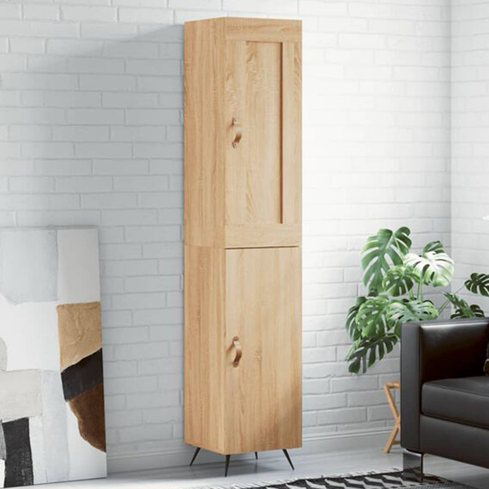 vidaXL 2 Door Sonoma Oak Highboard Image 1