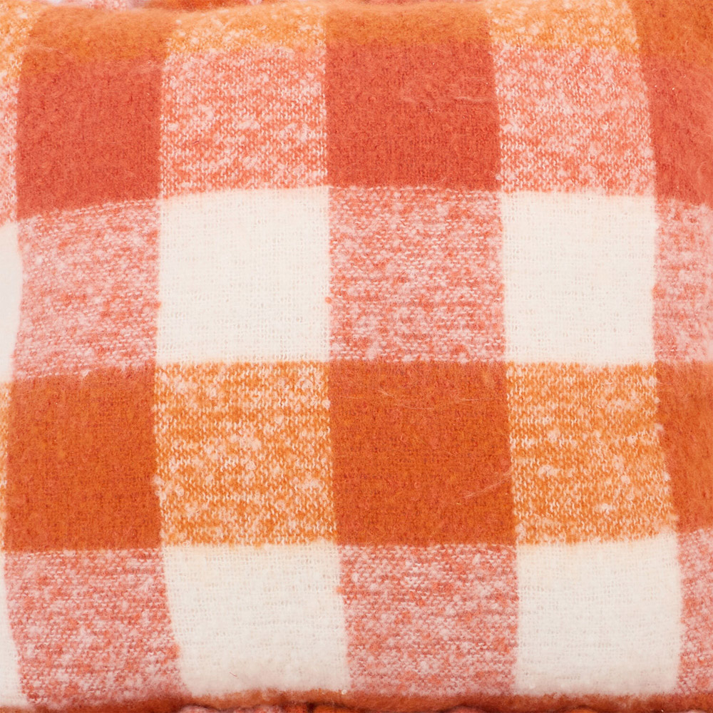 Carrigan Check Cushion Orange Image 6