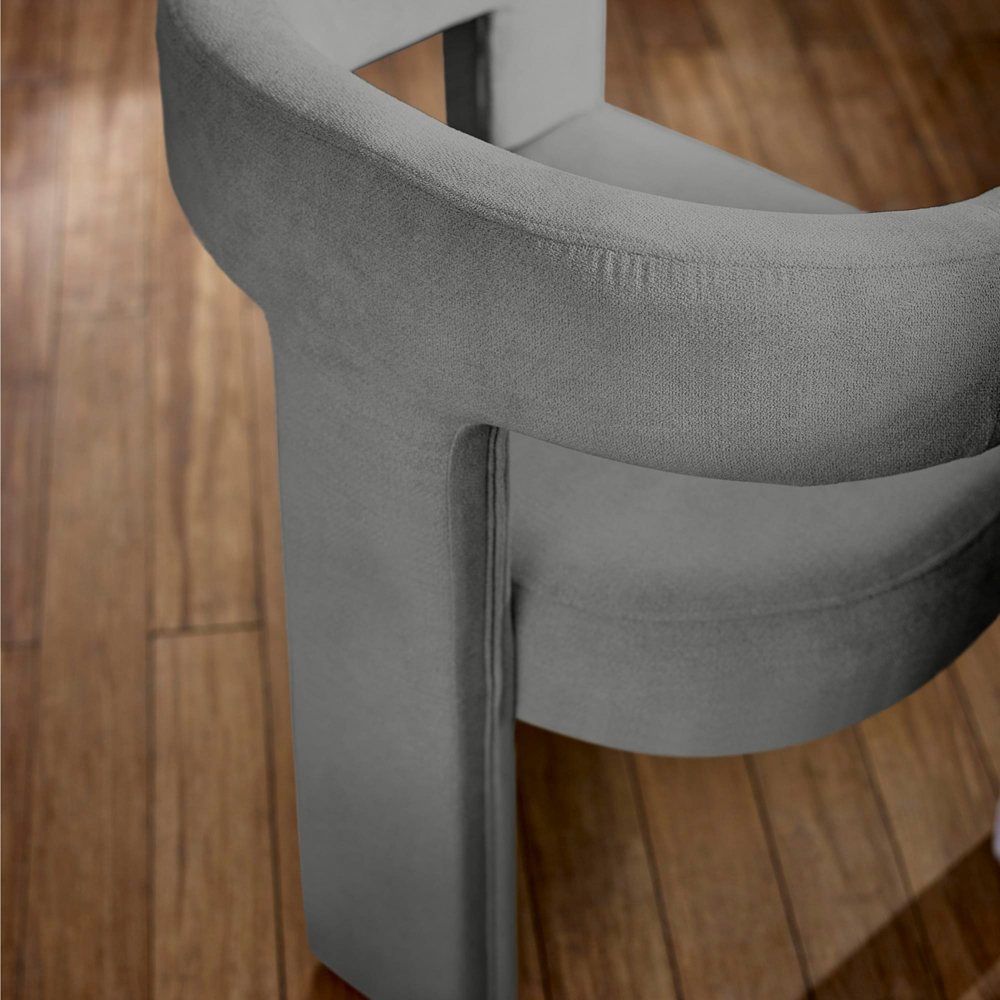 Julian Bowen Elara Grey Chenille Upholstered Accent Chair Image 4