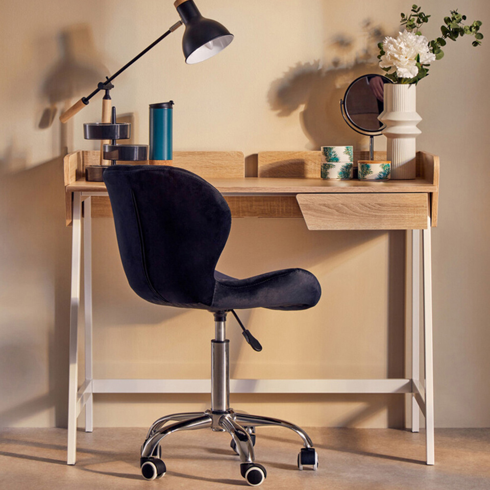 Premier Housewares Bradbury Single Drawer Natural Oak Desk Image 5