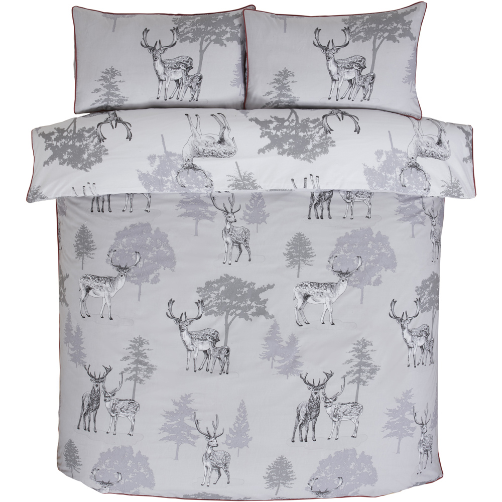 Rapport Home Sherwood King Size Grey Duvet Set Image 2