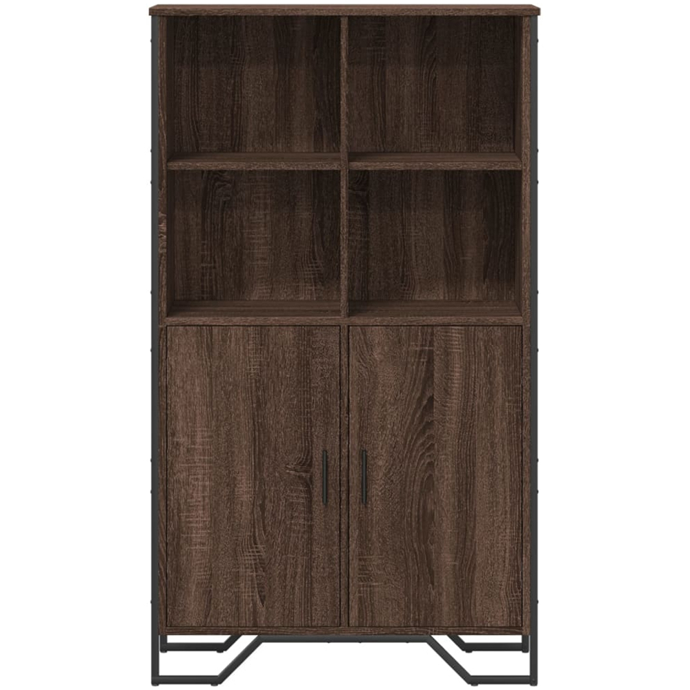 vidaXL 2 Door 4 Shelf Brown Oak Highboard Image 3