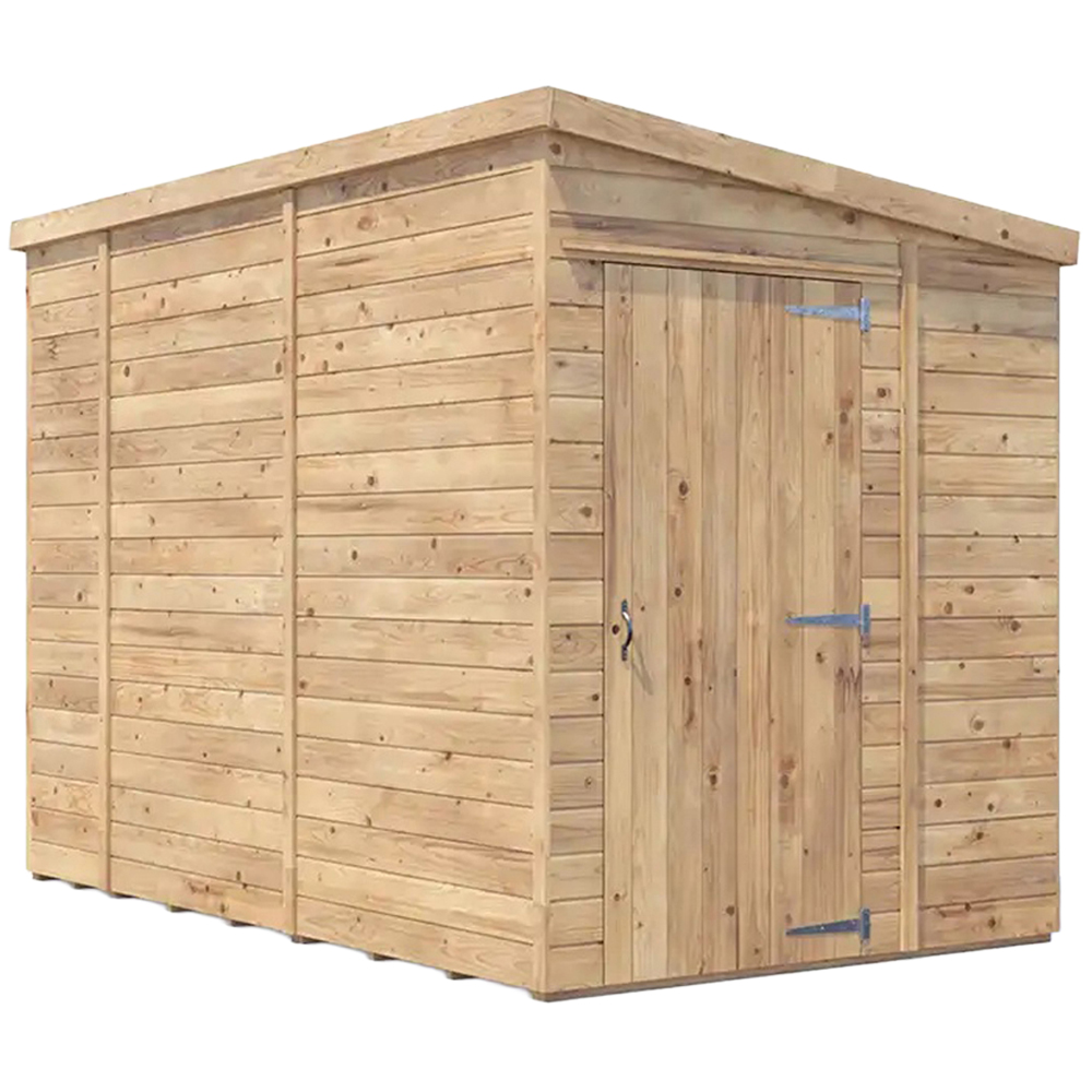 Dunster House Overlord 6 x 10ft Modular Brown Pent Garden Shed Image 1