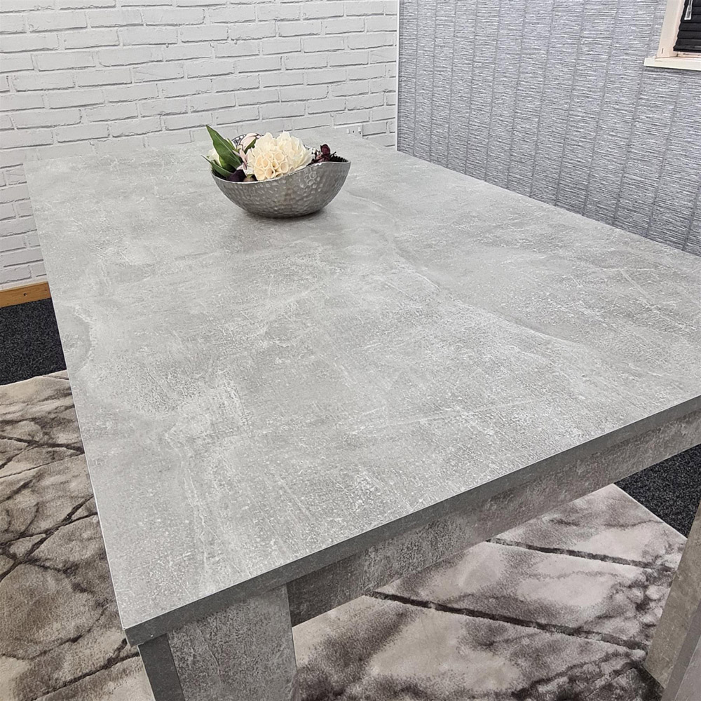 Portland 4 Seater Grey Wood Dining Table Image 5