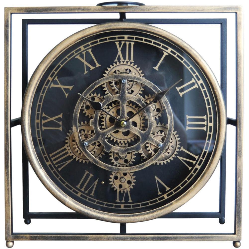 Acacia Home Golden Mantel Clock with Frame 30cm Image 1