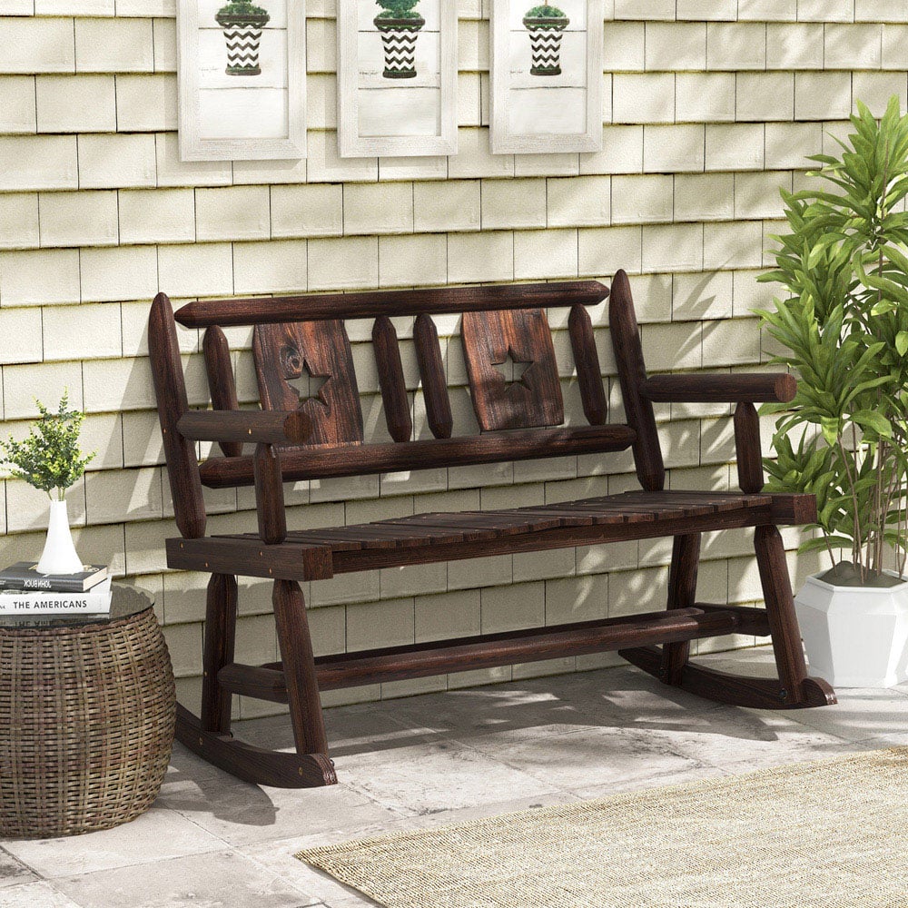 Costway 2 Seater Patio Rocking Bench Image 3
