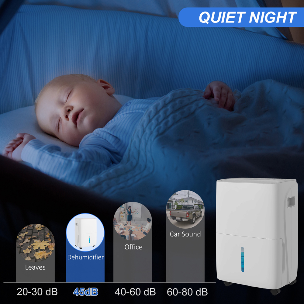 Portland White Portable Dehumidifier with Timer 30L Image 6
