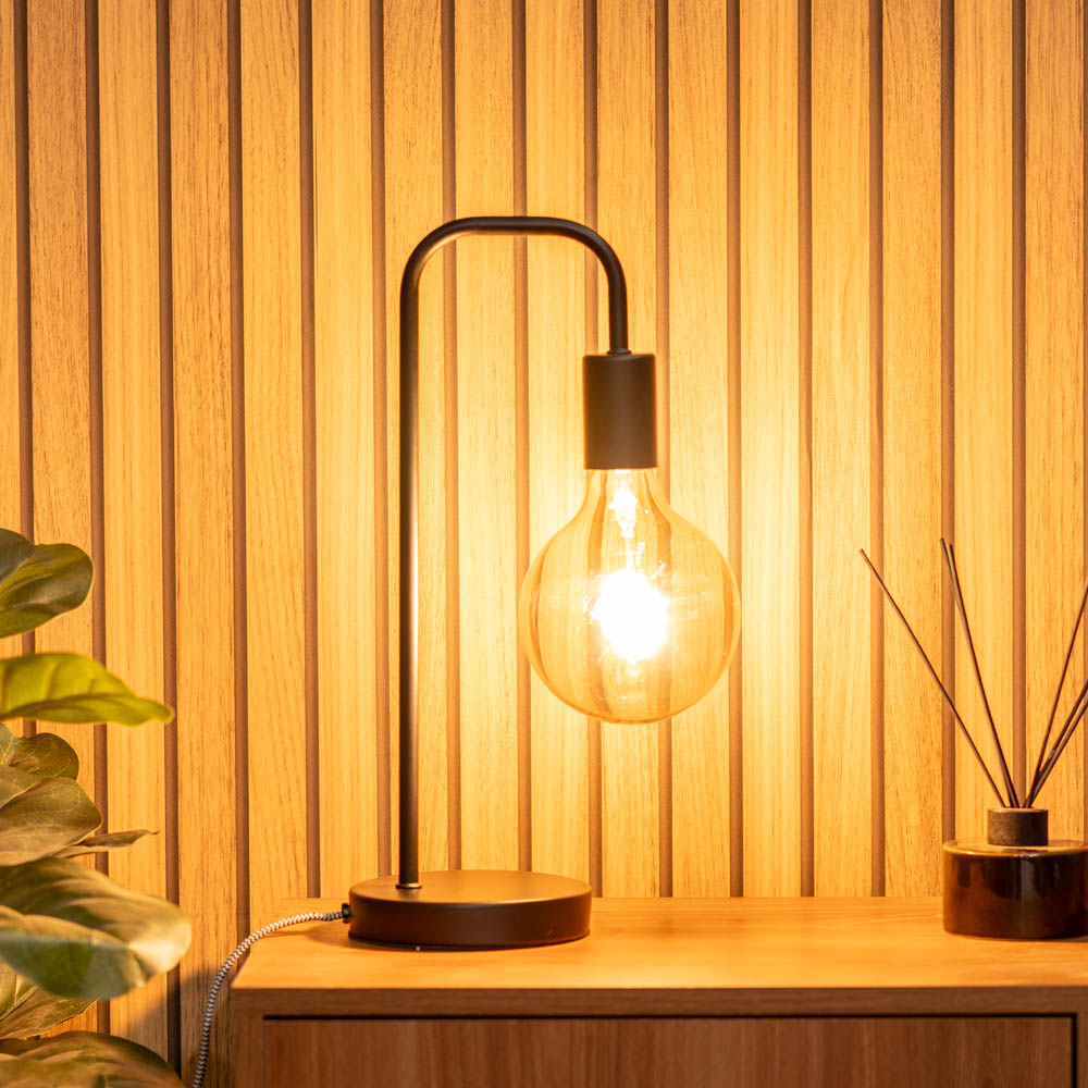 ValueLights Bronx Black Metal LED Table Lamp Image 3
