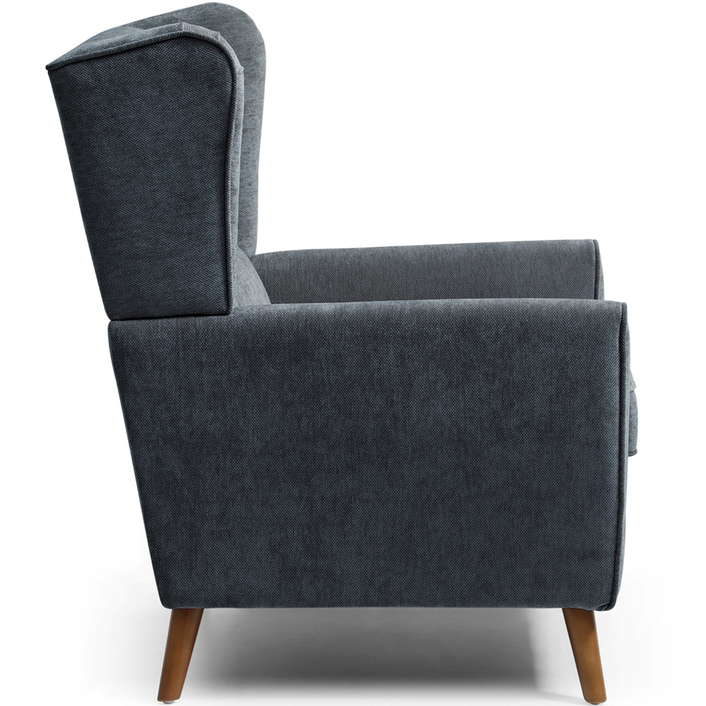 Lily Denim Chenille Wingback Armchair Image 4