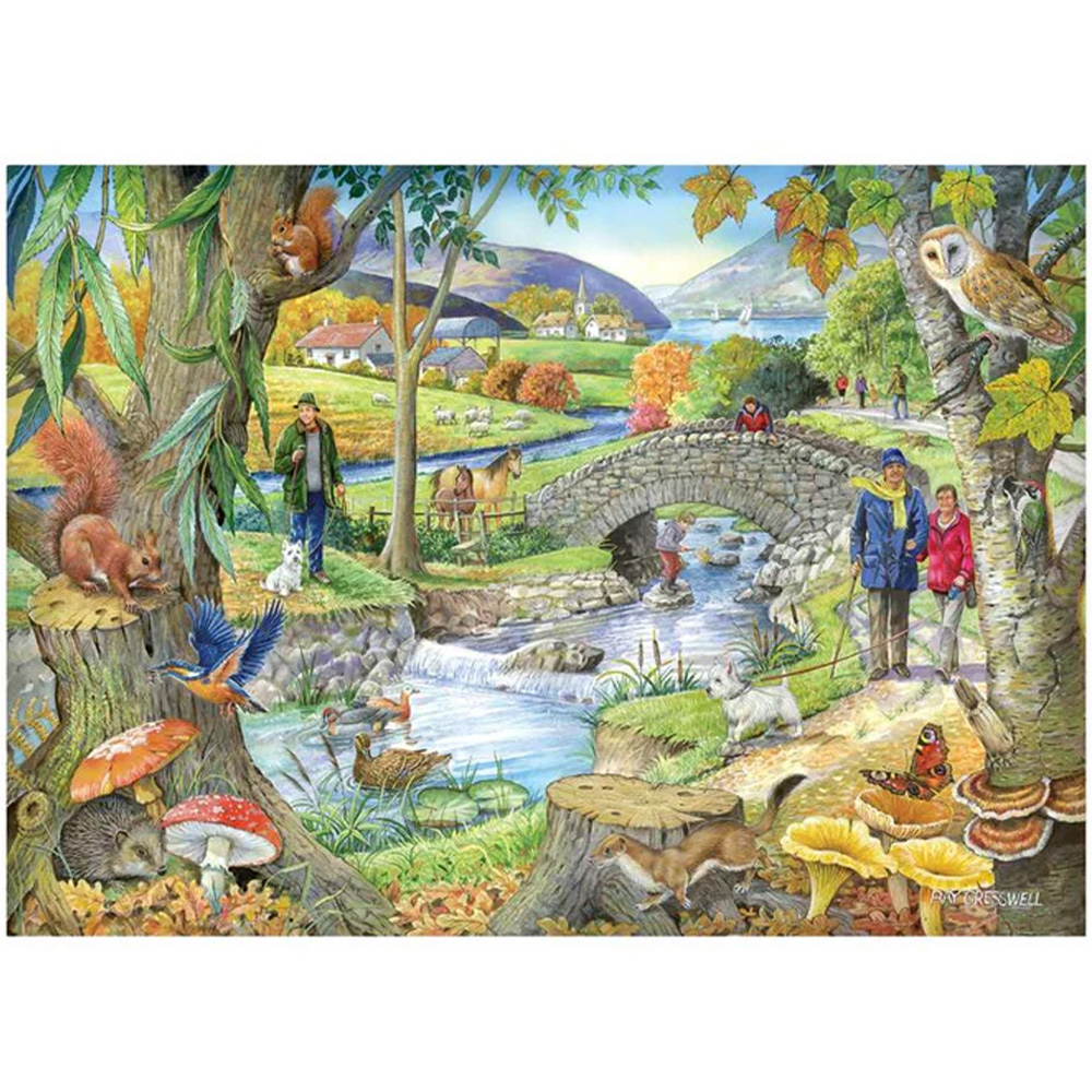 The House of Puzzles Riverside Walk Big 250 Piece Jigsaw Puzzle Image 1