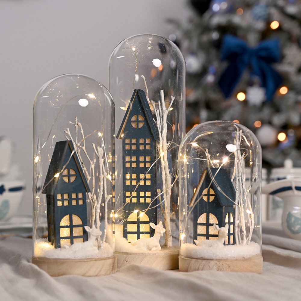 The Seasonal Gift Co Turtle Dove LED Dome House Christmas Decoration 21cm Image 2