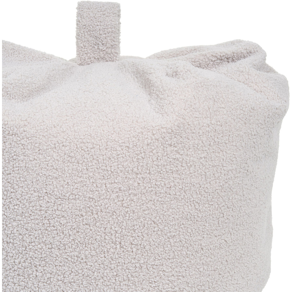 Teddy Boucle Bean Bag Silver Image 6