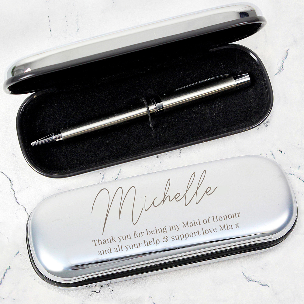 Personalised Memento Personalised Free Text Pen and Box Set Image 3