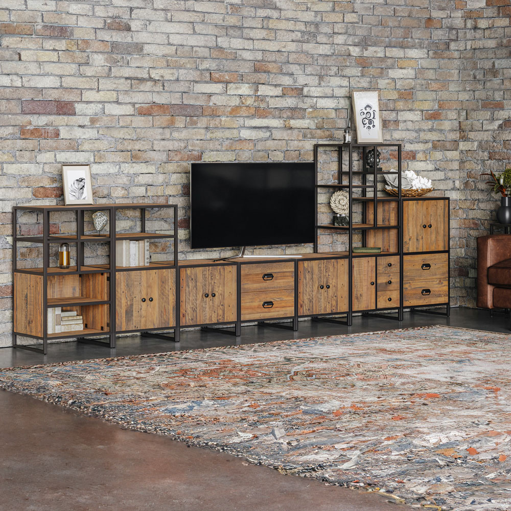 Baumhaus Ooki 2 Door 2 Drawer Modular Medium Cupboard Image 5