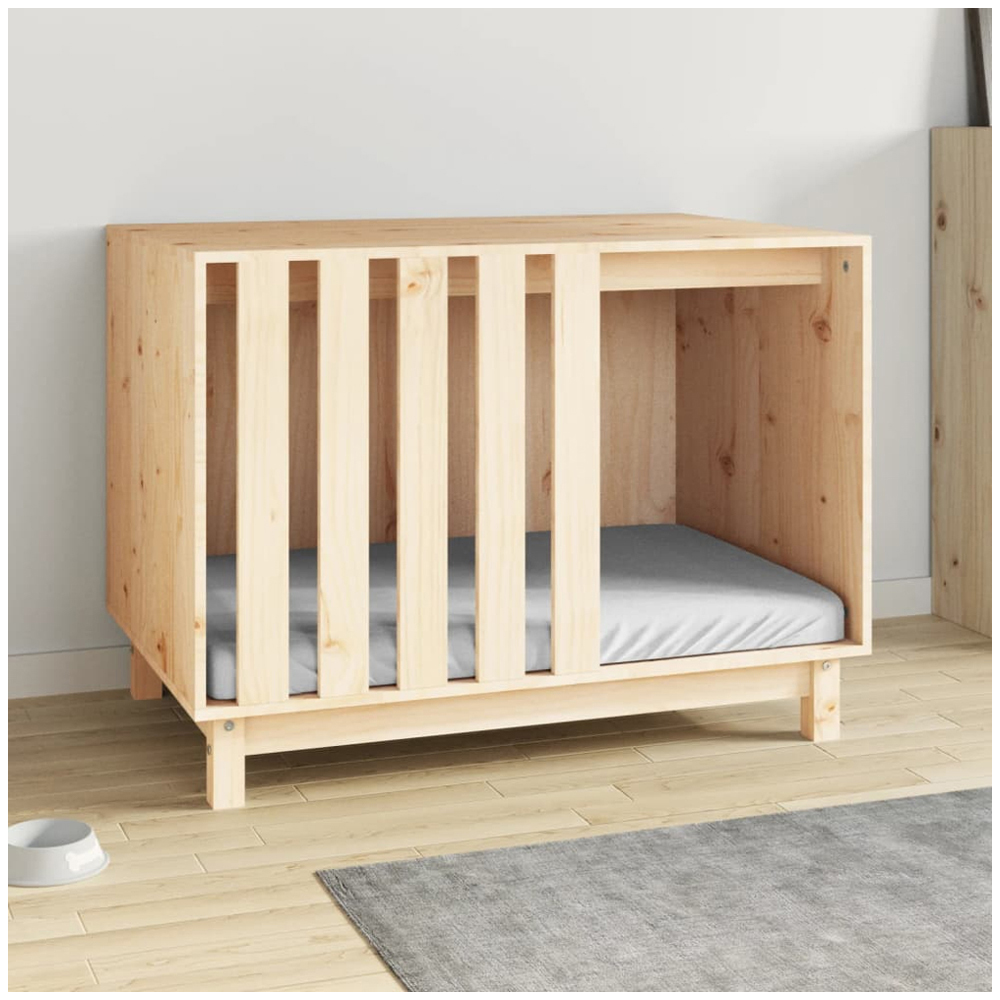 vidaXL Brown Solid Pine Wood Dog House 90 x 60 x 67cm Image 2
