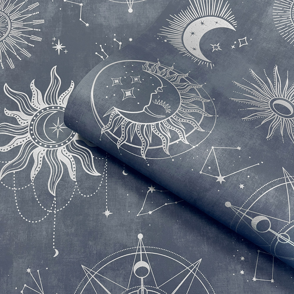 Holden Decor Cosmic Navy and Silver Wallpaper Image 2