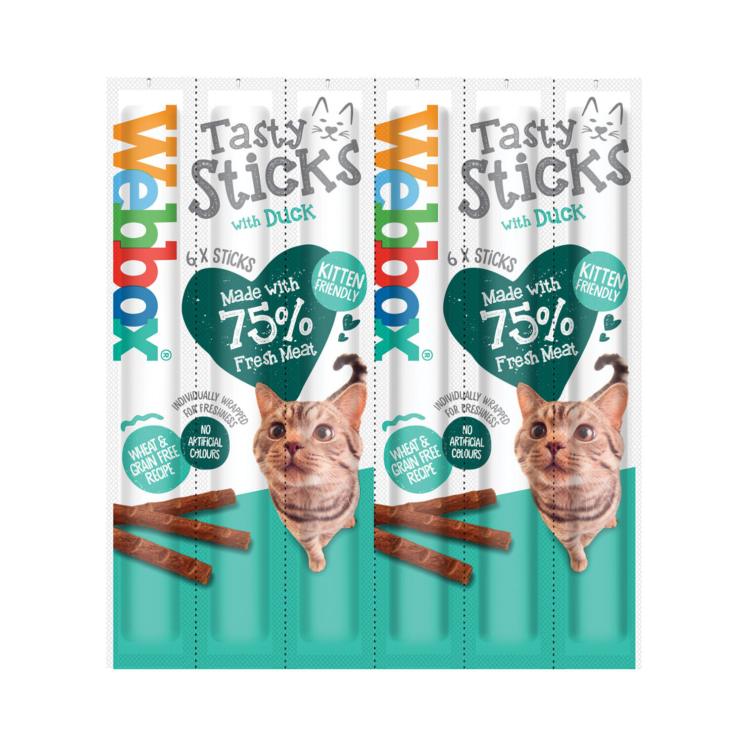 Webbox Tasty Duck Stick Cat Treat 6 Pack Image