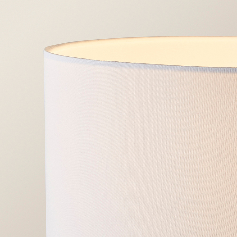 ValueLights Christina White and Gold Palm Leaf Detail Single Stem Floor Lamp and Bulb Image 3