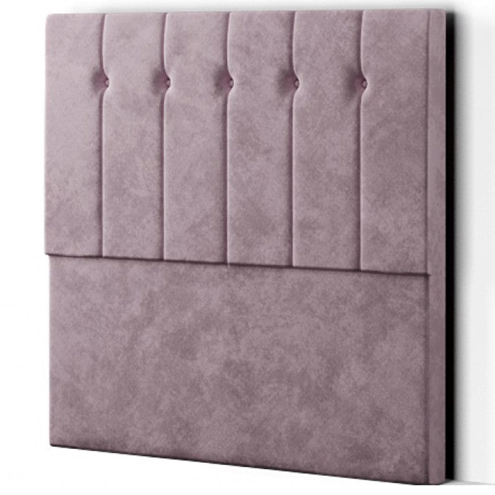 Eleganza Highland Super King Size Blush Plush Floor Standing Headboard Image 2