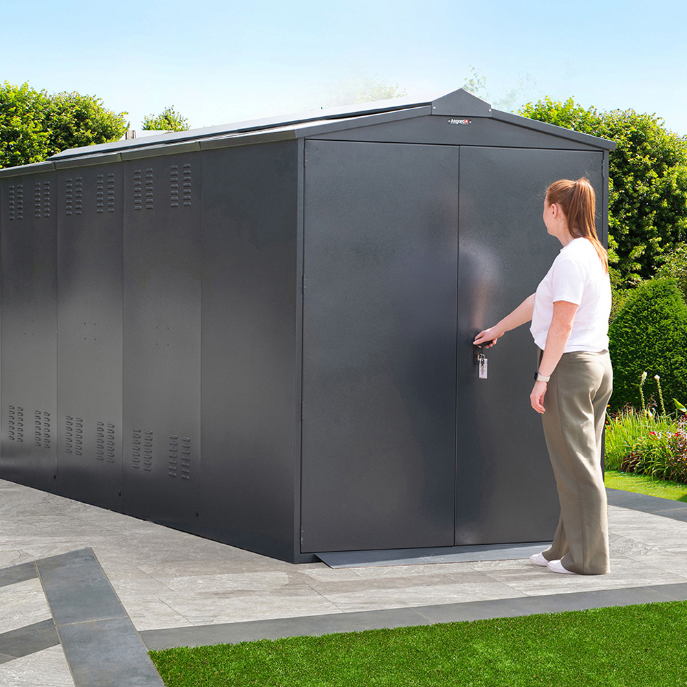 Asgard Centurion 5 x 18ft Double Door Cream High Security Apex Garden Shed Image 9