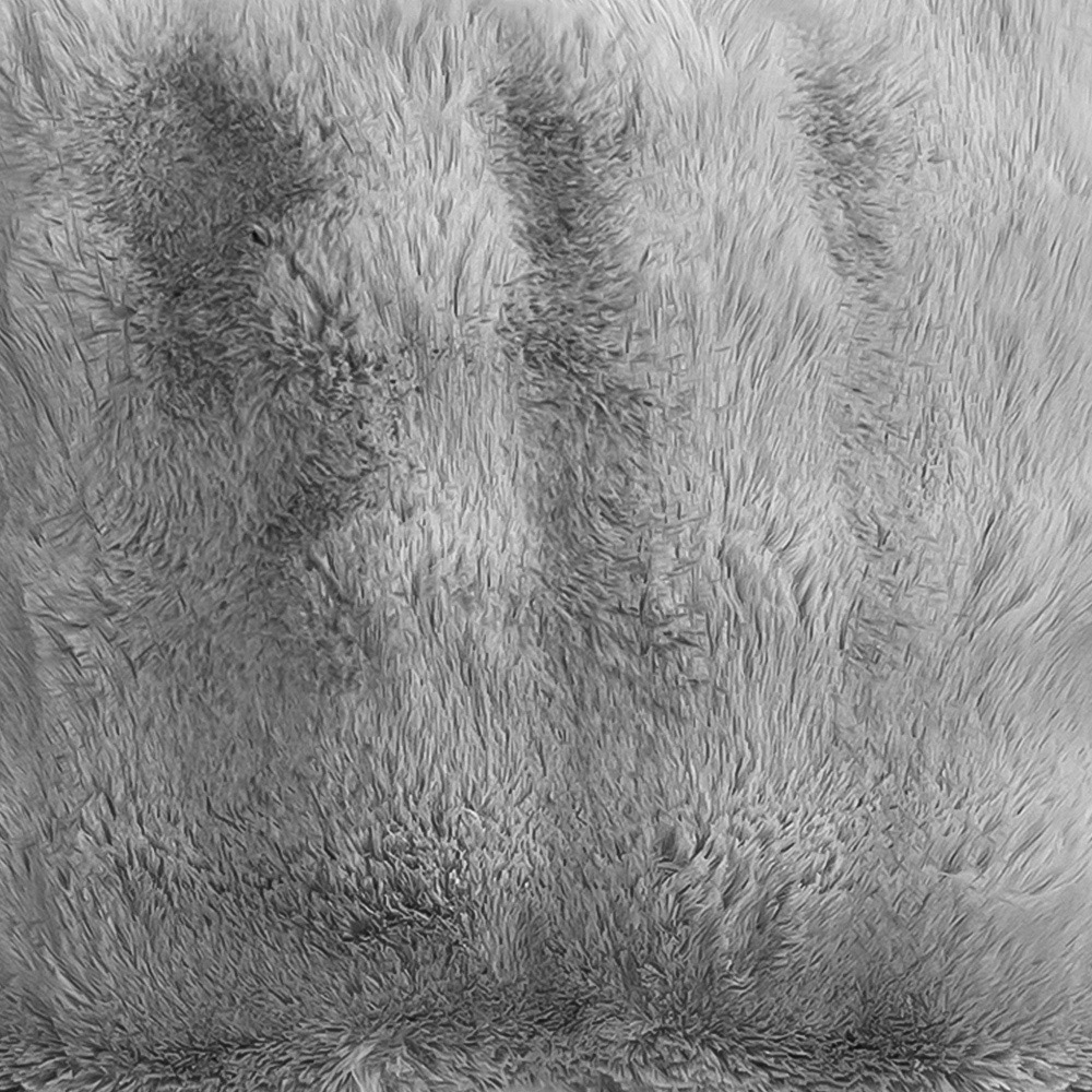 Sweet Dreams Alpine Silver Faux Fur Cushion 56 x 56cm Image 2