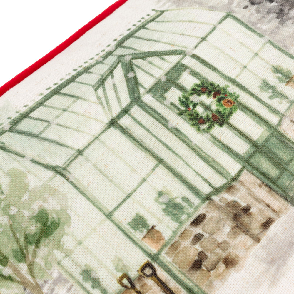 Evans Lichfield Christmas Red Winter Garden Reversible Cushion 43 x 43cm Image 5