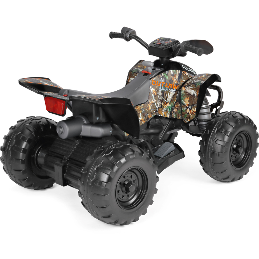 PEG Polaris Outlaw Kids Electric Ride-On Quad Bike with Lights and Sounds Camo 12V Image 6
