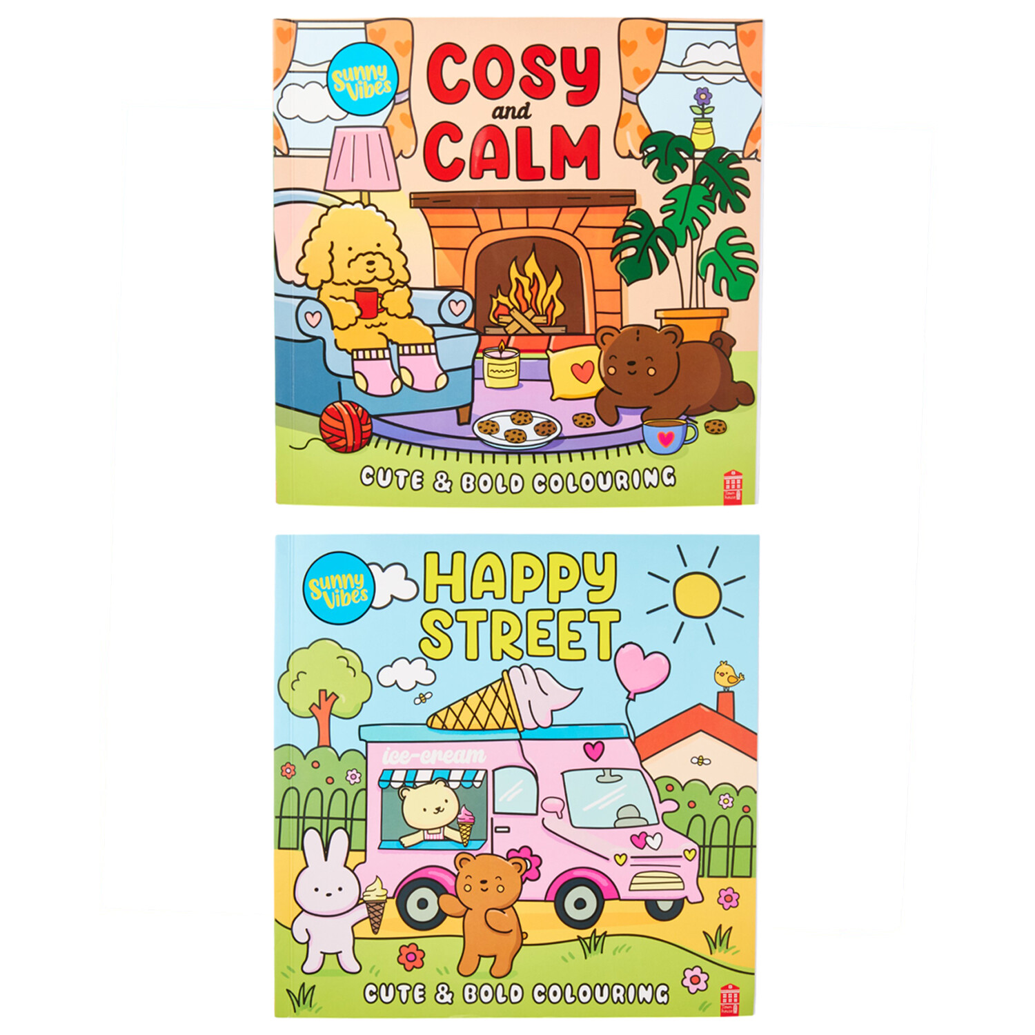 Cosy and Calm or Happy Street Colouring Book Image 2