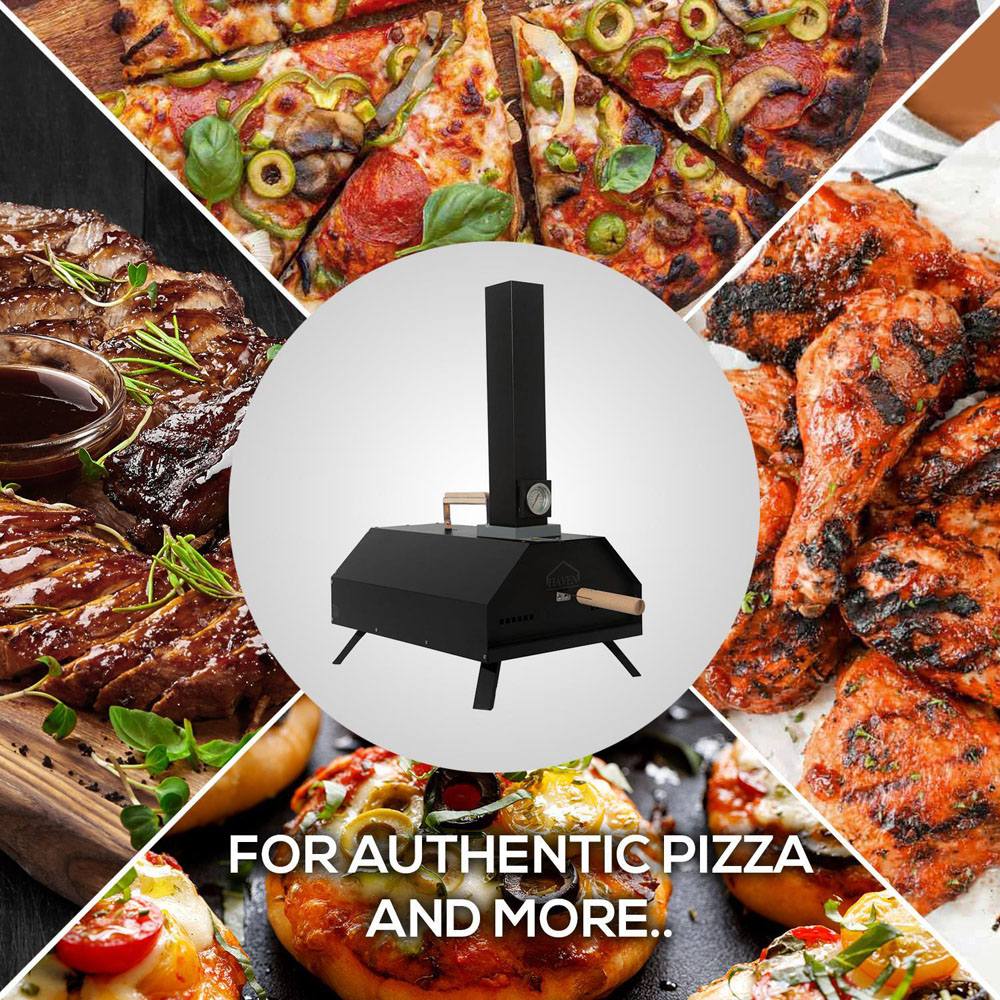 Haven Outdoor Wood Fired Pizza Oven with Rain Cover Image 9