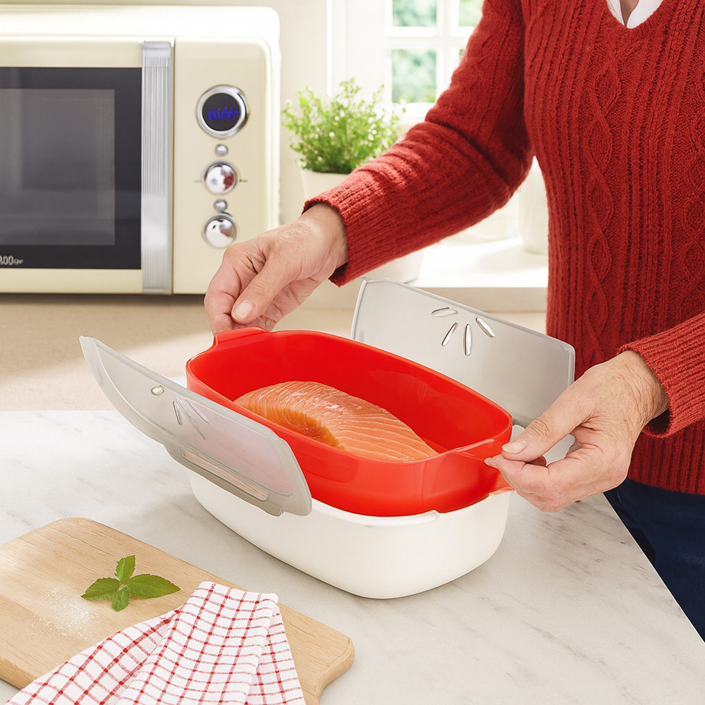 Avilo Heavy Duty Microwave Steamer with Lid Image 7