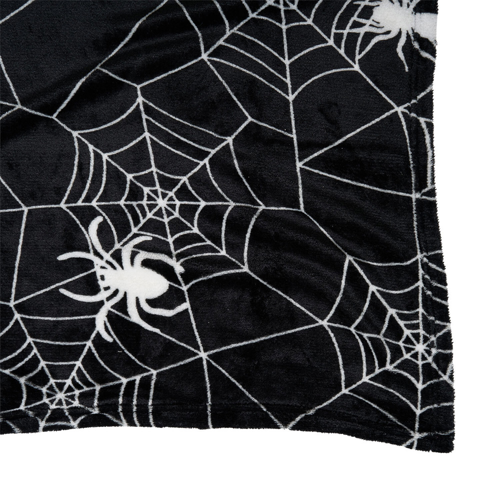 Spiderweb Friends and Family Throw Black Image 8