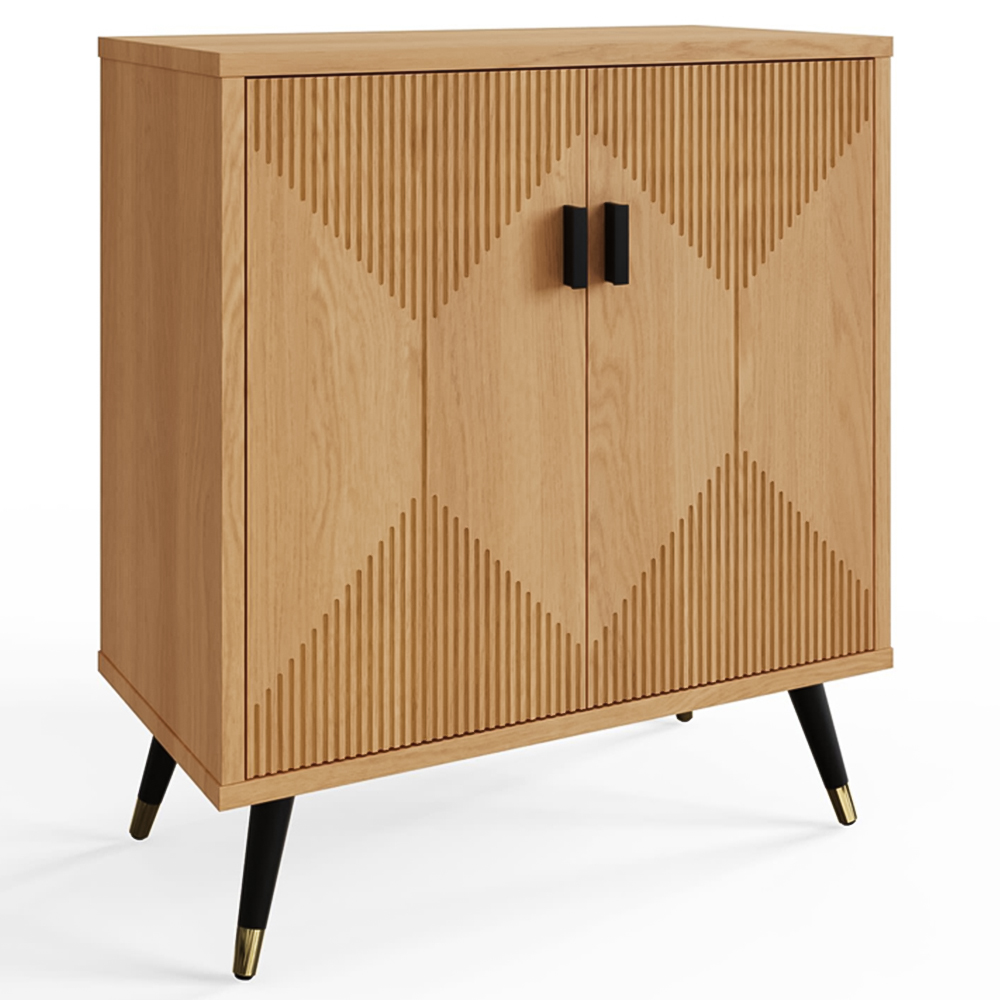 GFW Amara 2 Door Oak Geometric Accent Sideboard Image 2