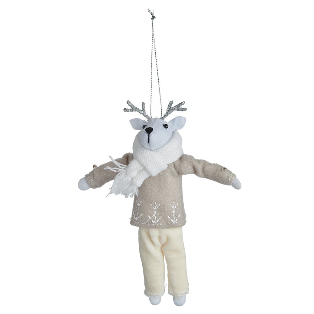 Wilko Frost Felt Reindeer with Scarf 4pk Image 2