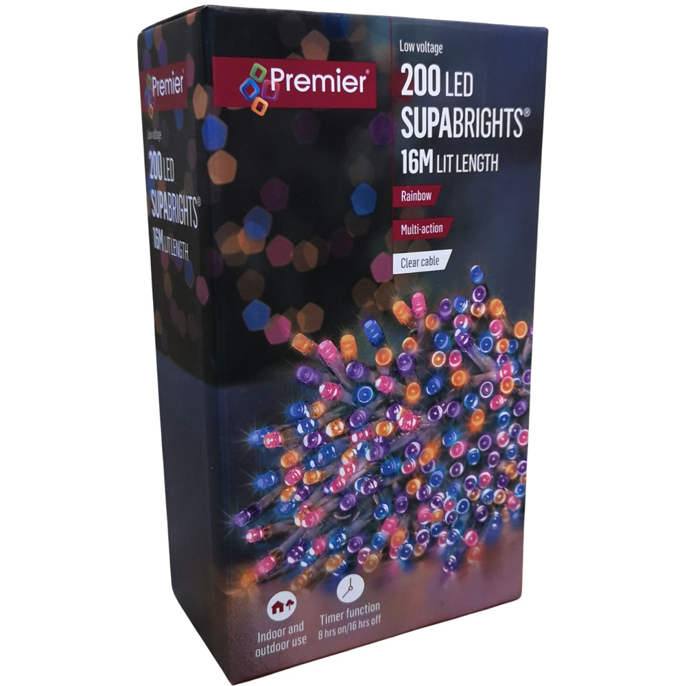 Premier 200 Rainbow LED Multi-Function Clear String Light 16m Image 2
