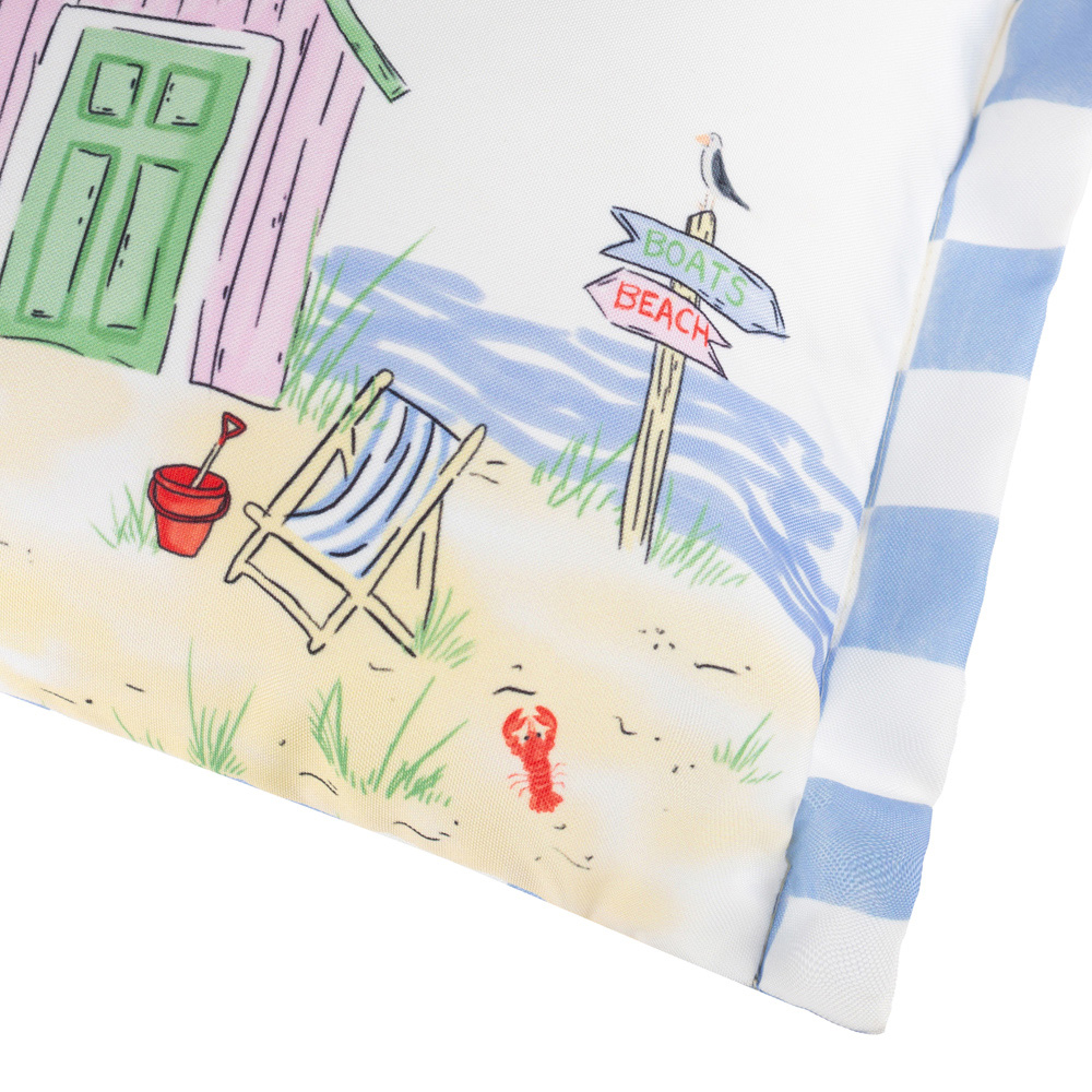 Furn Multicolour Beach Huts Rectangular Reversible Cushion 30 x 50cm Image 4