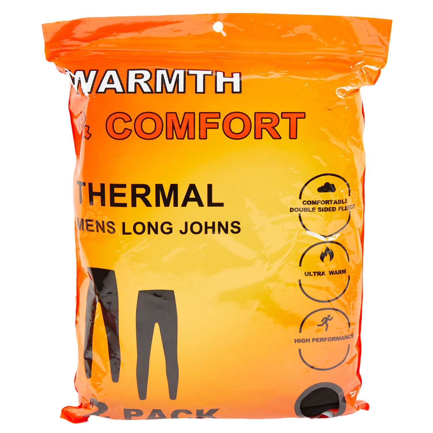 Pack of 2 Mens Thermal Long Johns - Black Image 1
