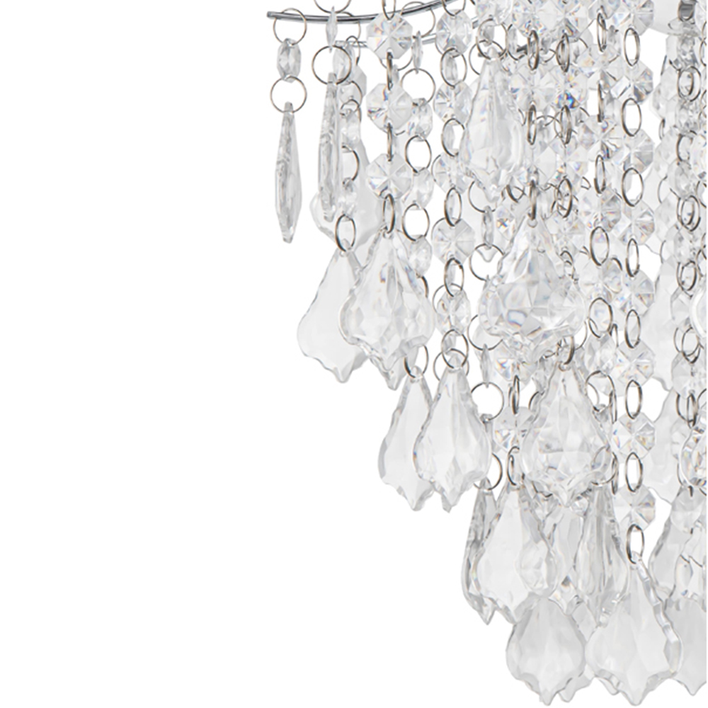 Cosylyte Jasmine Clear Easyfit Classic Beaded Lamp Shade Image 4