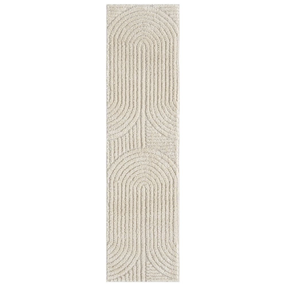 Desire Rugs Isabella Cream Embossed Mazia Arch Lines Rug 200 x 290cm Image 6