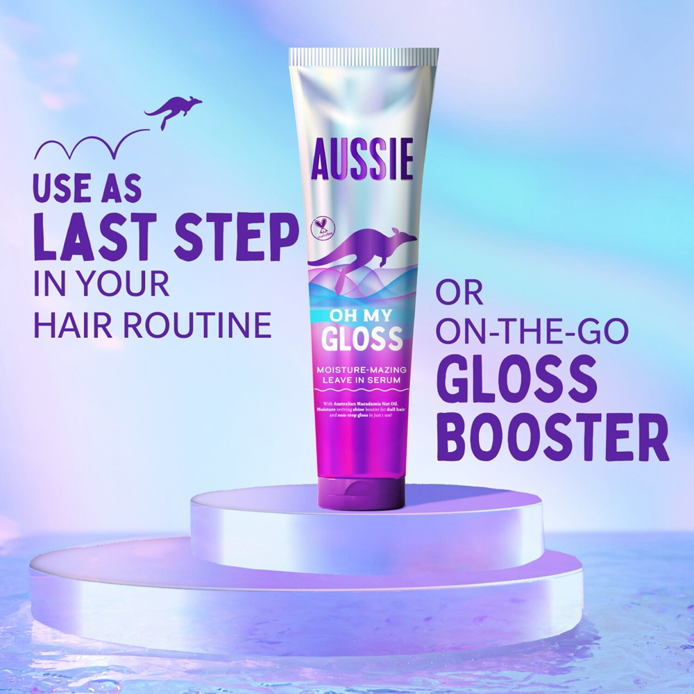 Aussie Oh My Gloss Moisture Mazing Leave In Serum Image 3
