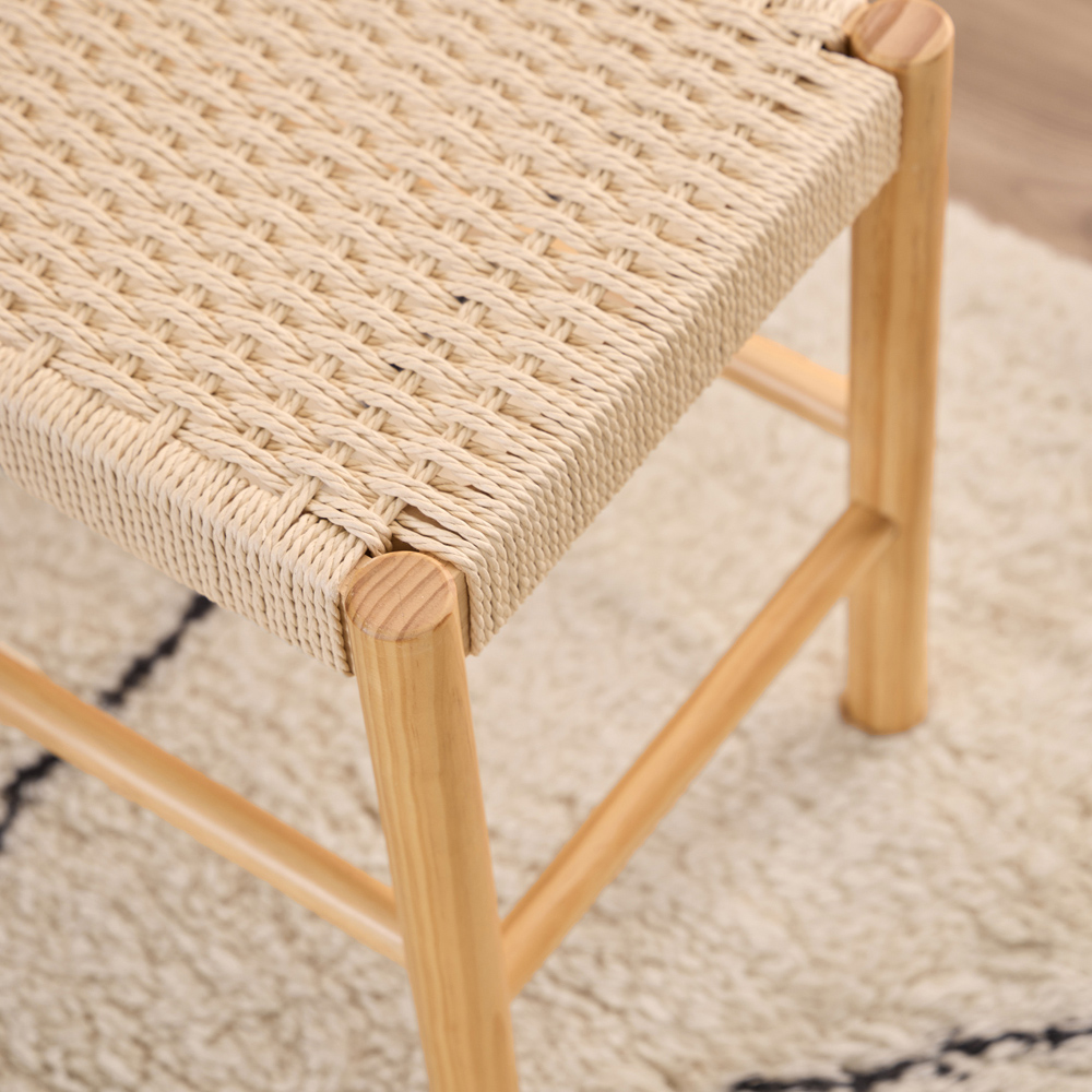 Florence Alvin Off White Weaved Bench Image 4